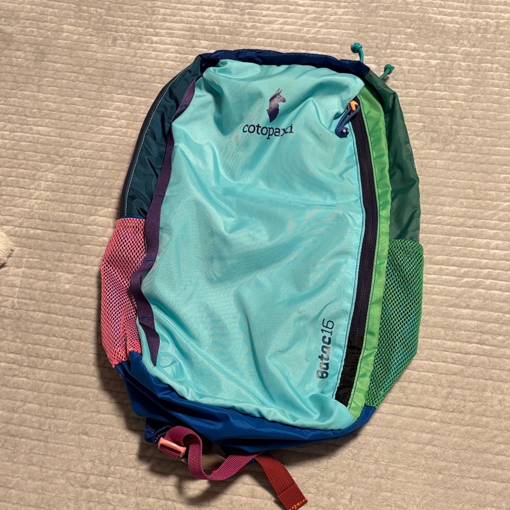Cotopaxi Colorful Daypack with Aqua and Pink Accents